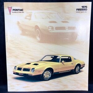 Vintage 1976 Pontiac Firebird Original Sales Brochure 6 pages.